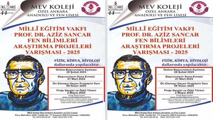 Aziz Sancar Fen Bilimleri Araştırma Projeleri Yarışması