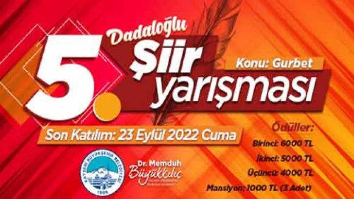 Kayseri Belediyesi Dadaloğlu Şiir Yarışması