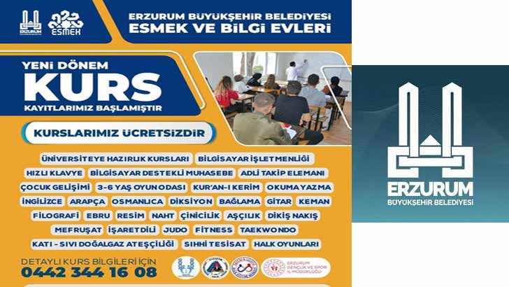 Erzurum Belediyesi Esmek Kursları
