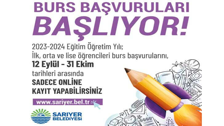 İstanbul Sarıyer Belediyesi Bursu Başvurusu 2023-2024