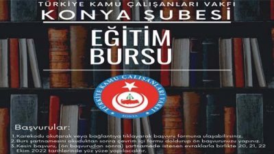 Türkiye Kamu Çalışanları Vakfı Konya Şubesi Bursu 2022-2023