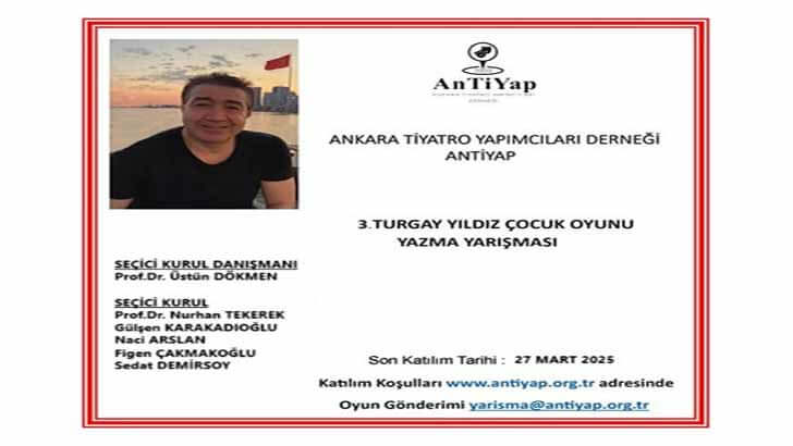 Antiyap Turgay Yıldız Çocuk Oyunu Yazma Yarışması