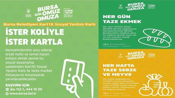 Bursa Belediyesi Kart16 Sosyal Yardım Kartı Başvurusu
