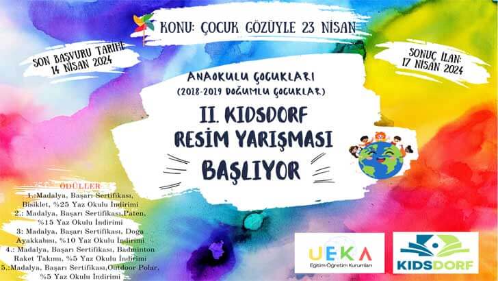 Anaokulu Öğrencilerine Kidsdorf Çocuk Resim Yarışması