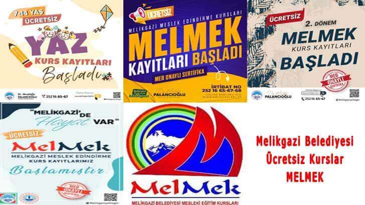 Melikgazi Belediyesi Ücretsiz Kurslar MELMEK