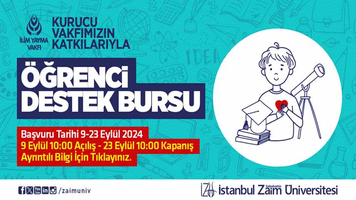 İZÜ İlim Yayma Vakfı Öğrenci Destek Bursu Başvurusu