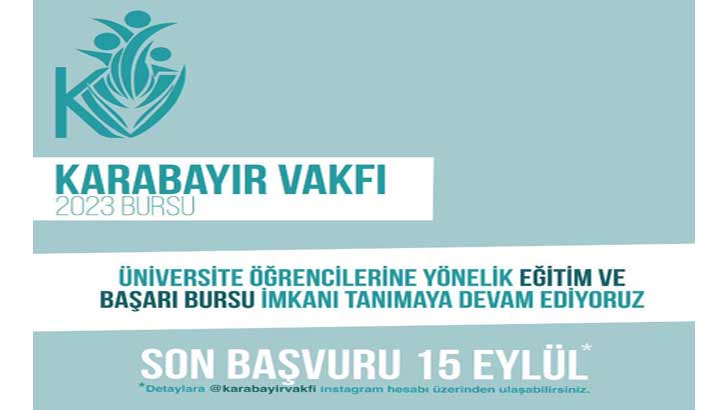 Karabayır Vakfı Burs Başvuruları