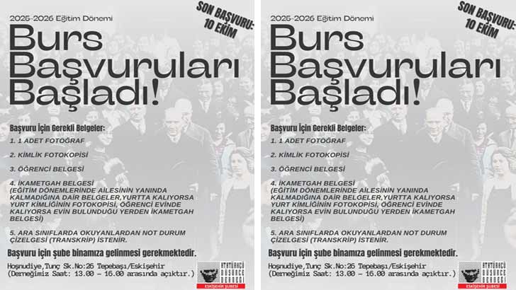 ADD Eskişehir Şubesi Burs Başvurusu