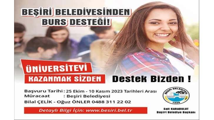 Beşiri Belediyesi Eğitim Üniversite Bursu Başvurusu