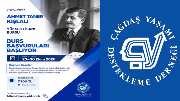 ÇYDD Ahmet Taner Kışlalı Bursu Başvurusu 2026-2027