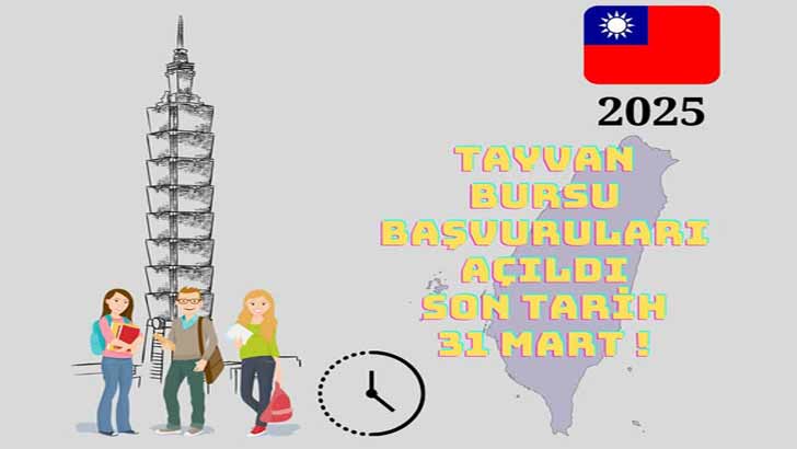 Tayvan Lisans Yüksek Lisans Doktora Bursu Başvurusu 2025-2026