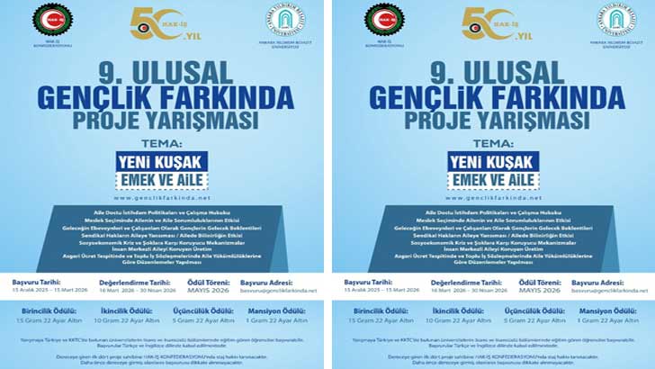 Hak-İş Ulusal Gençlik Farkında Proje Yarışması