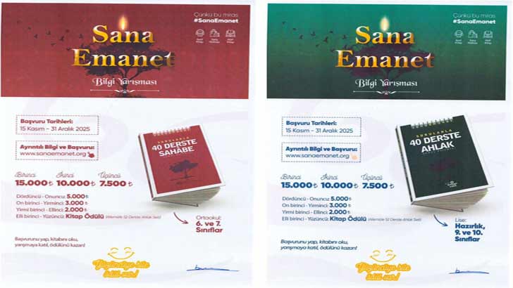 Ensar Vakfı Sana Emanet Online Bilgi Yarışması