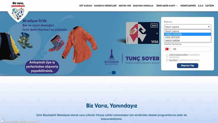 İzmir Belediyesi Emekli Desteği Başvurusu
