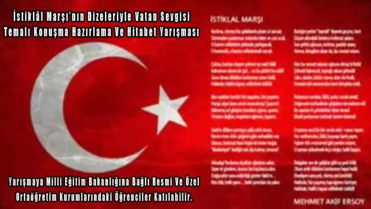 Vatan Sevgisi Temalı Konuşma Hazırlama Ve Hitabet Yarışması