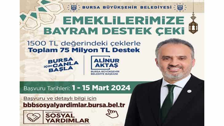 Bursa Belediyesi Emekli Bayram Destek Çeki