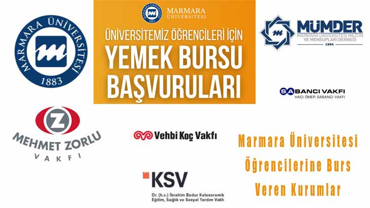 Marmara Üniversitesi Öğrencilerine Burs Veren Kurumlar
