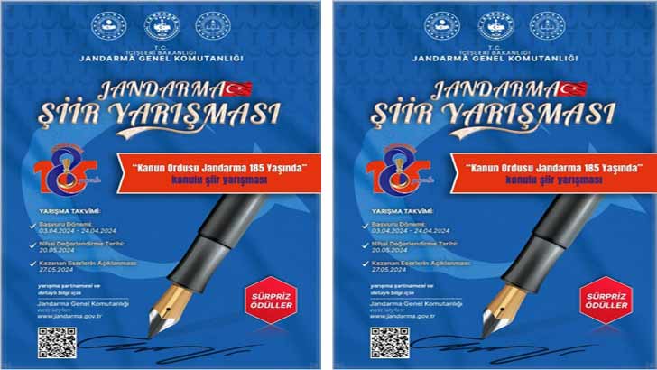Kanun Ordusu Jandarma 185 Yaşında Şiir Yarışması