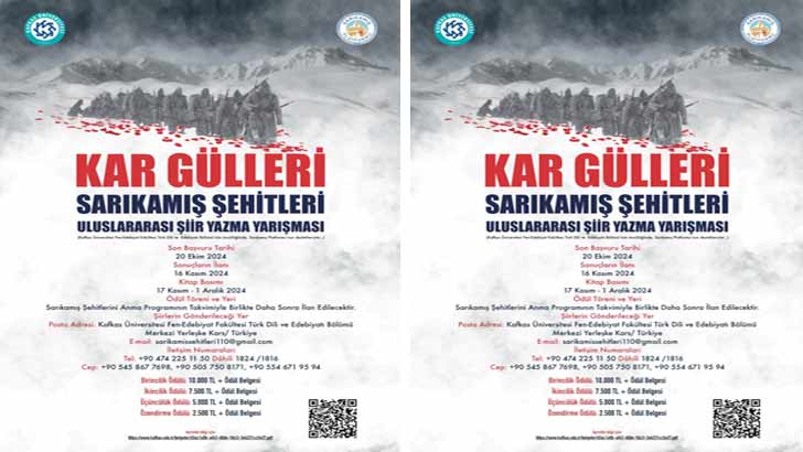 Kar Gülleri Sarıkamış Şehitleri Uluslararası Şiir Yarışması