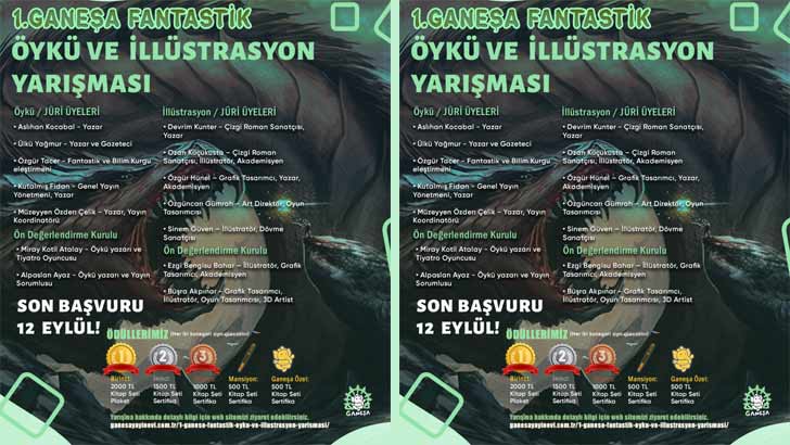Ganeşa Yayınevi Fantastik Öykü Ve İllüstrasyon Yarışması