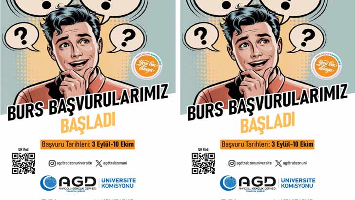 AGD Anadolu Gençlik Derneği Trabzon Şubesi Bursu Başvuruları