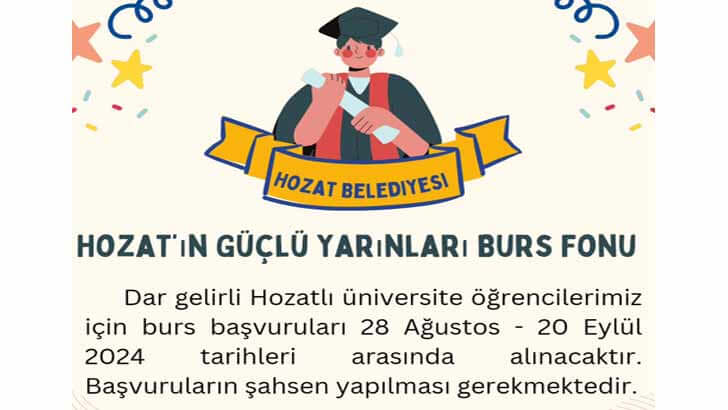 Hozat Belediyesi Bursu Başvuruları