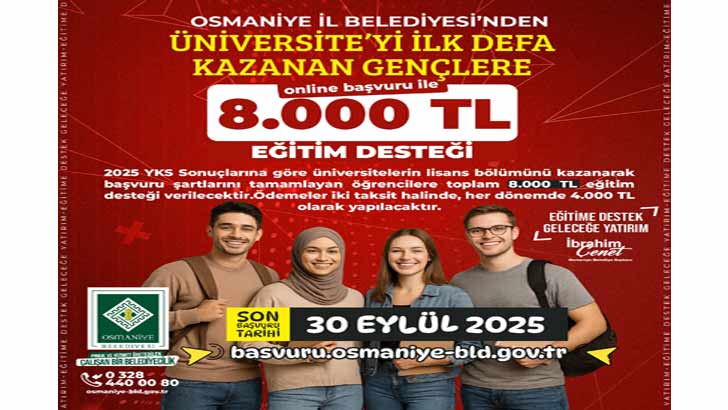 Osmaniye Belediyesi Burs Başvuruları