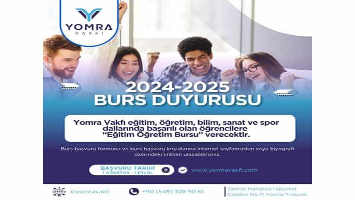 Yomra Kalkınma Ve Dayanışma Vakfı Bursu Başvurusu