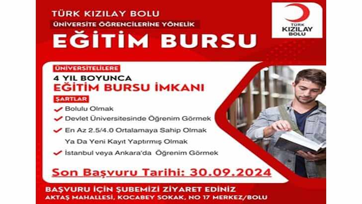 Türk Kızılay Bolu Burs Başvuruları