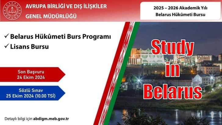 Belarus Hükümeti Üniversite Lisans Bursu Başvurusu