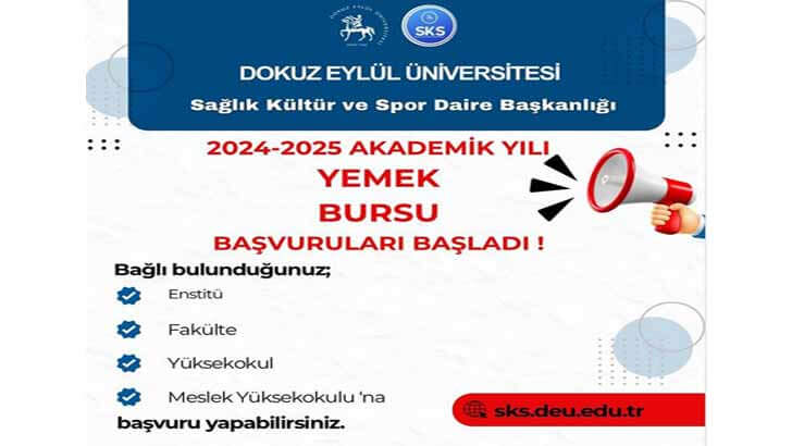 Dokuz Eylül Üniversitesi Yemek Bursu Başvurusu