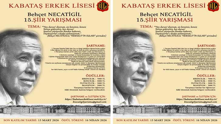 Kabataş Erkek Lisesi Behçet Necatigil Şiir Yarışması 2026