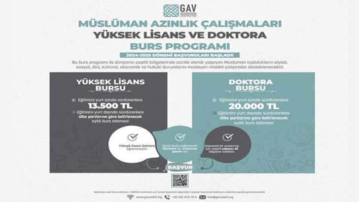 GAV Müslüman Azınlık Çalışmaları Lisansüstü Bursu Başvurusu