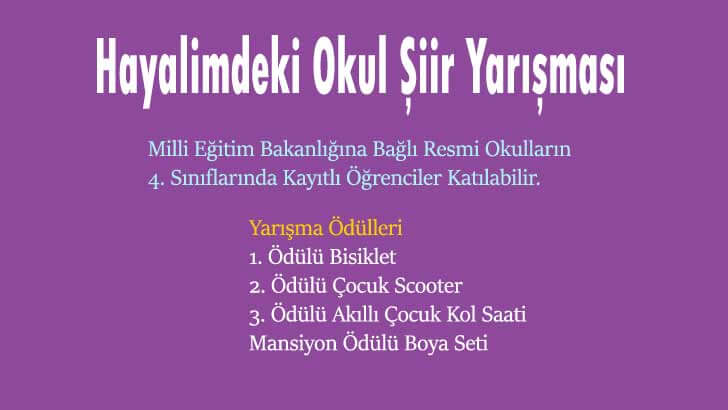 İlkokullar Arası Hayalimdeki Okul Şiir Yarışması