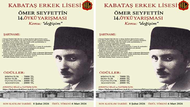 Kabataş Erkek Lisesi Ömer Seyfettin Öykü Yarışması 2026