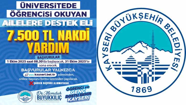 Kayseri Belediyesi Burs Başvuruları