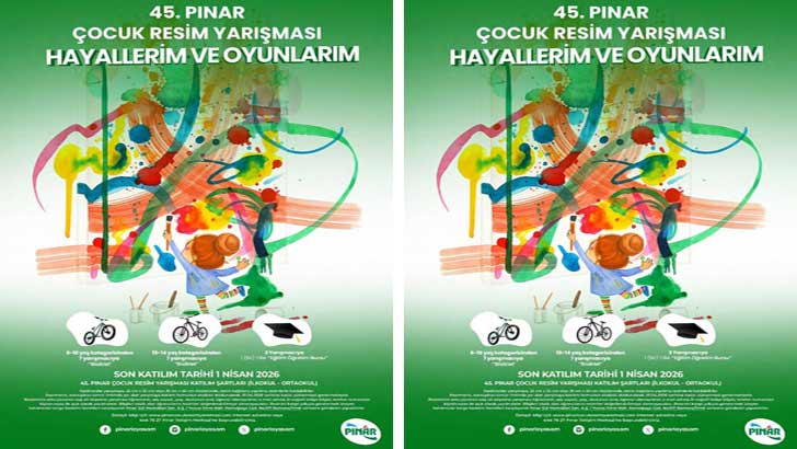 45. Pınar Çocuk Resim Yarışması Hayallerim Ve Oyunlarım 2026