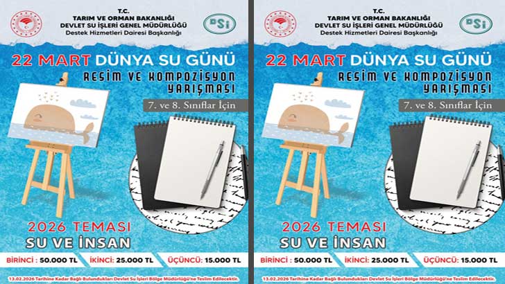 DSİ Dünya Su Günü Resim Ve Kompozisyon Yarışması 2026