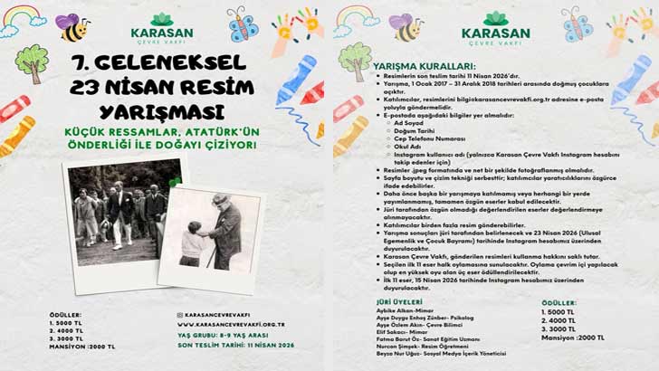 7. Karasan Çevre Vakfı Çocuk Resim Yarışması 2026