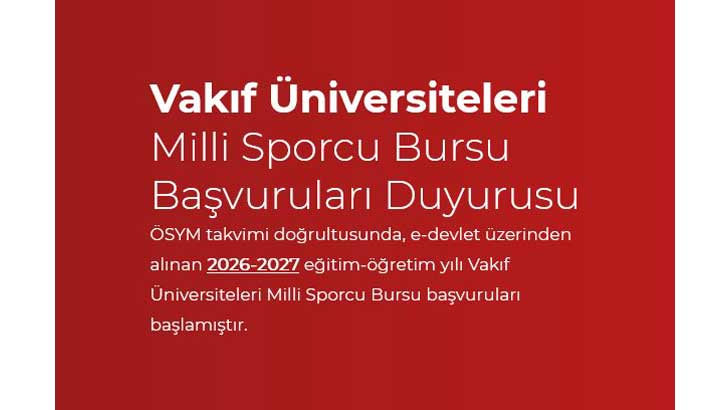 Milli Sporcu Bursu Başvuruları 2026-2027