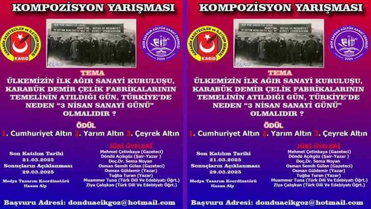 Türkiye’de Neden 3 Nisan Sanayi Günü Olmalıdır Kompozisyon Yarışması