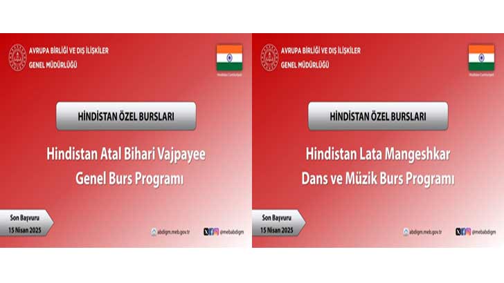 Hindistan Hükümeti Özel Bursu Başvurusu 2025-2026
