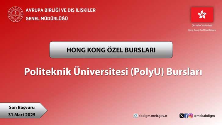 Hong Kong Politeknik Üniversitesi Bursu 2025-2026