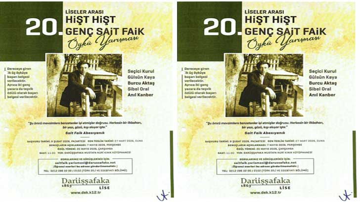 20. Hişt Hişt Genç Sait Faik Öykü Yarışması 2026