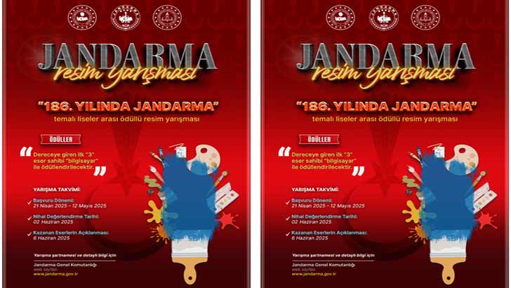 186 Yılında Jandarma Temalı Resim Yarışması