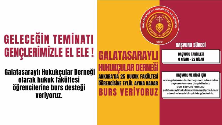 Galatasaraylı Hukukçular Derneği Bursu 2025