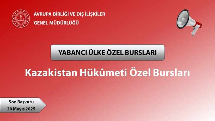 Kazakistan Hükümeti Özel Bursu