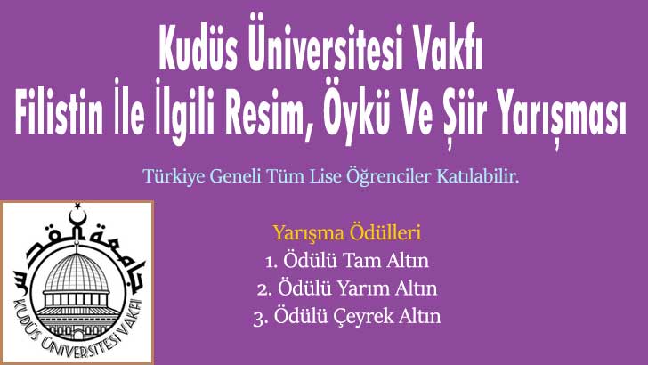 Kudüs Üniversitesi Vakfı Resim Öykü Ve Şiir Yarışması