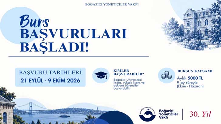 Boğaziçi Yöneticiler Vakfı Burs Başvurusu