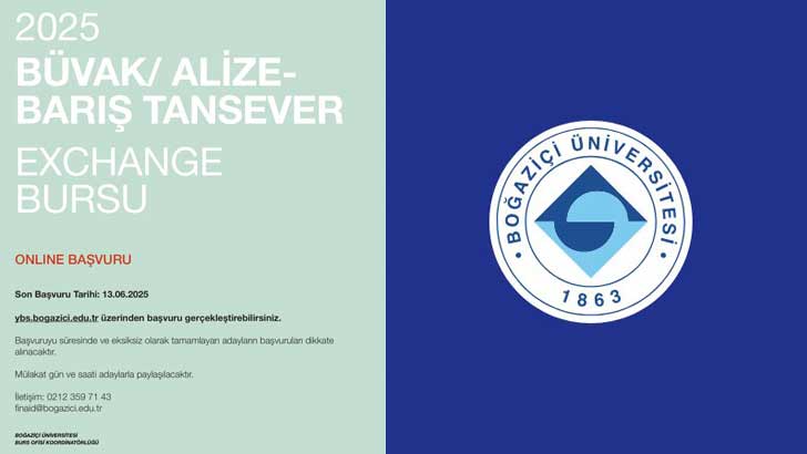 Büvak Alize Barış Tansever EXCHANGE Bursu